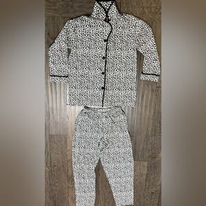 Victoria's Secret Black White & Hunter Green Women’s Leopard Pajama Set